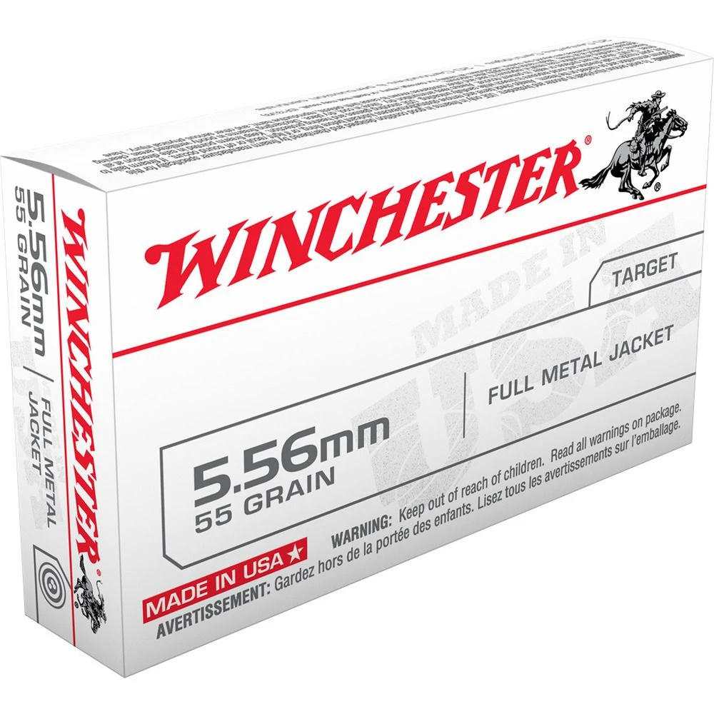 Winchester 5.56mm - 55 Grain Full Metal Jacket Ammo, 20-Round, Q3131 3 Winchester 5.56mm - 55 Grain Full Metal Jacket Ammo, 20-Round, Q3131