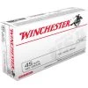 Winchester 45 Auto - 185 Grain Full Metal Jacket Ammo, 50-Round, USA45A -Boat Sport Shop sftp a s assets20200504000000063