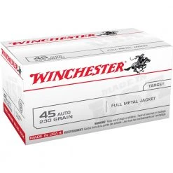Winchester 45 Auto - 230 Grain Full Metal Jacket Ammo, 100-Round, USA45AVP