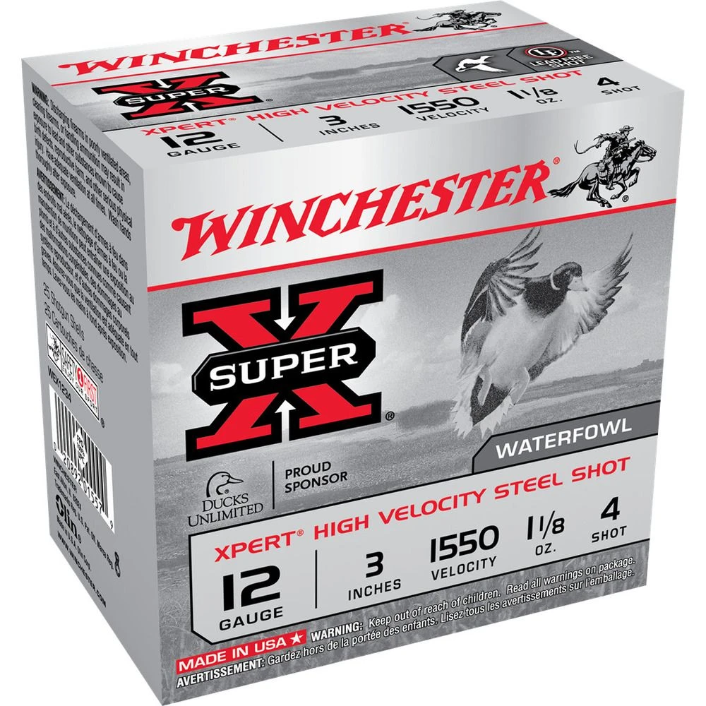 Winchester 12 Gauge - Xpert High Velocity Steel Shot Ammo, 25-Round, WEX1234 3 Winchester 12 Gauge - Xpert High Velocity Steel Shot Ammo, 25-Round, WEX1234