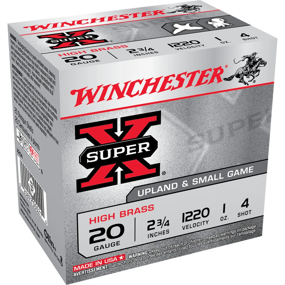 Winchester 20 Gauge - High Brass Ammo, 25-Round, X204 3 Winchester 20 Gauge - High Brass Ammo, 25-Round, X204