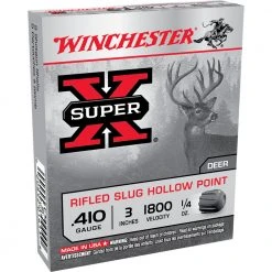 Winchester .410 Gauge - Rifled Slug Hollow Point Ammo, 5-Round, X413RS5