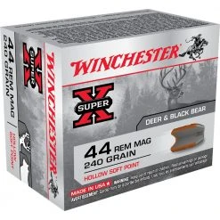 Winchester 44 REM MAG - 240 Grain Hollow Soft Point Ammo, 20-Round, X44MHSP2