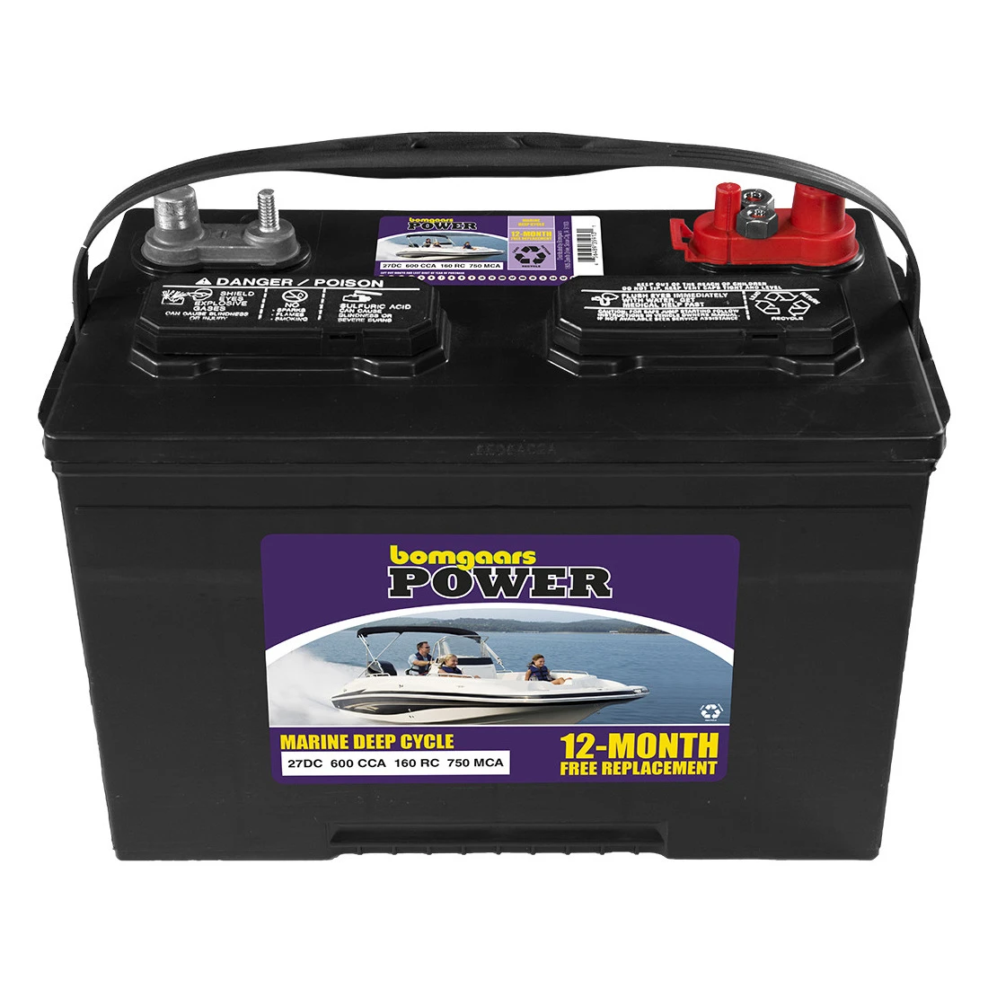 Bomgaars Power Marine Battery, 160 RC, 27-DC 3 Bomgaars Power Marine Battery, 160 RC, 27-DC