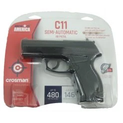 Game Face Air Mag C11 (Black) Co2 Powered, Semi Auto Airsoft Pistol, C11