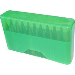 MTM CASE-GARD Slip-Top Ammo Box 20 Round 30-06 30-30 270 Win 308, Clear Green, J-20-L-16
