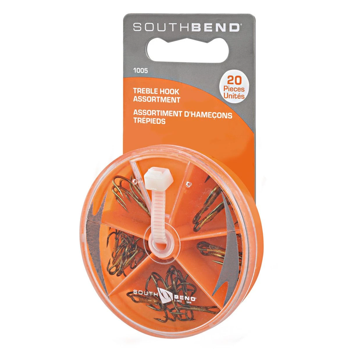 South Bend Treble Hooks Assortment, 20-Piece, 115352 3 South Bend Treble Hooks Assortment, 20-Piece, 115352