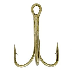 South Bend Bronze Treble Hook, Size 2, 4-Pack, 171124
