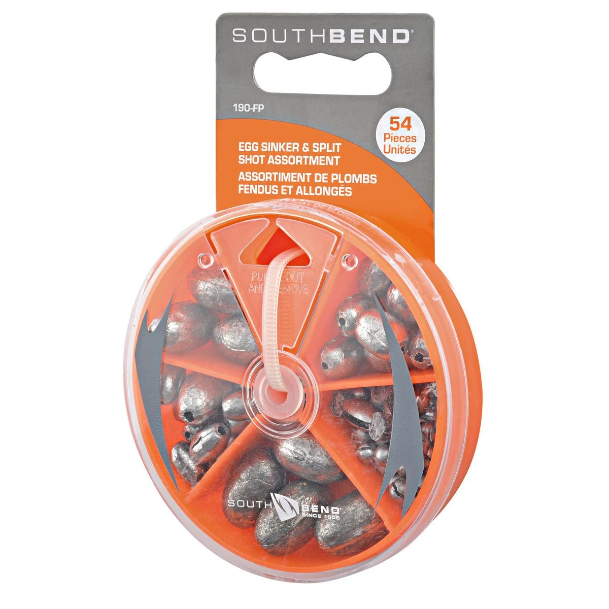South Bend Egg Sinker & Split-Shot Fishing Sinkers, Assorted, 21-Piece, 172148 3 South Bend Egg Sinker & Split-Shot Fishing Sinkers, Assorted, 21-Piece, 172148