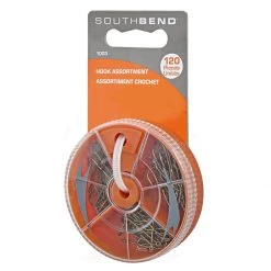 South Bend Hooks Assortment Single Shank, 120-Pieces, 100701