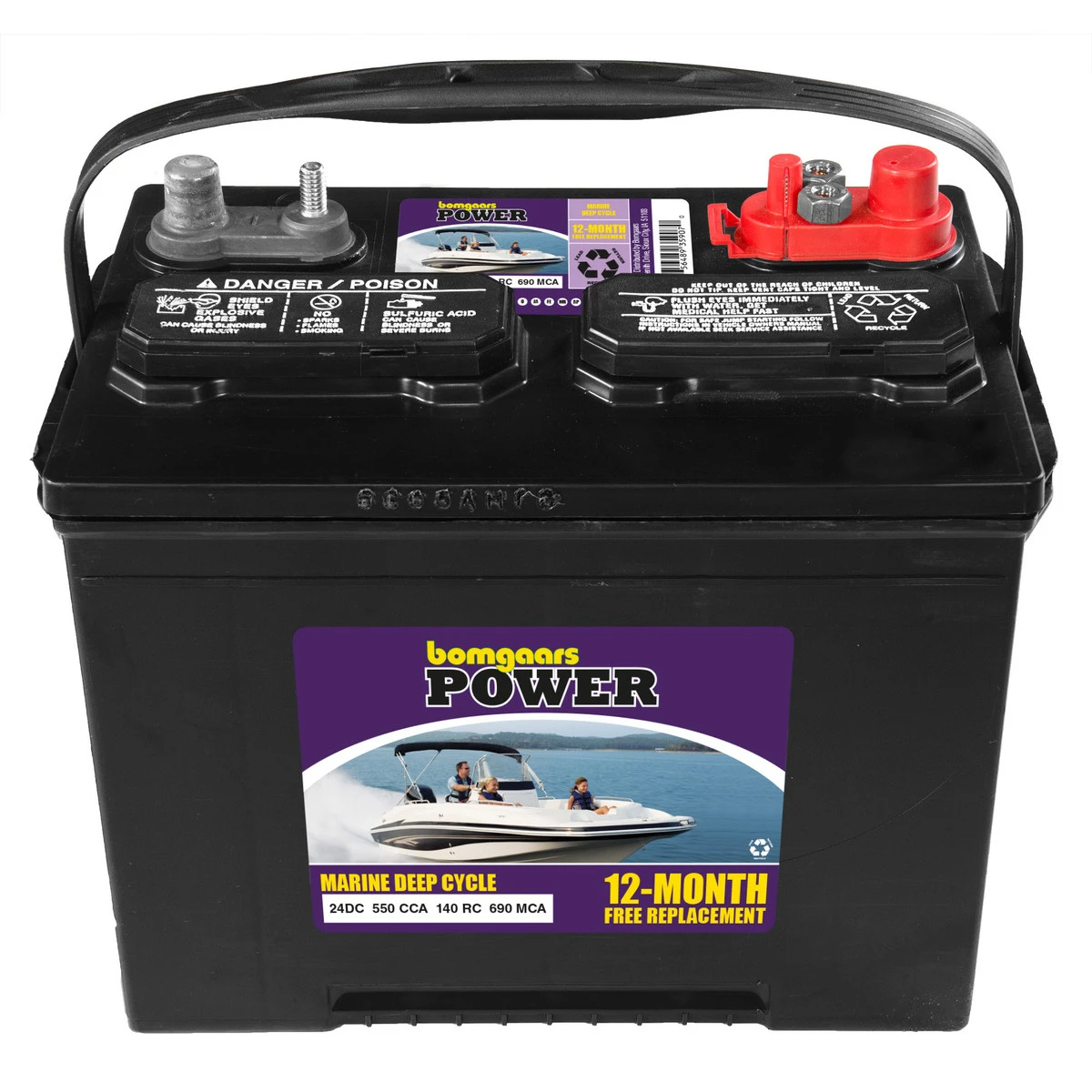 Bomgaars Power Marine Battery, 140 RC, 24-DC 4 Bomgaars Power Marine Battery, 140 RC, 24-DC - Image 2