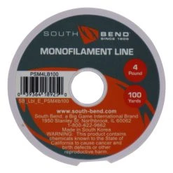 South Bend Pony Spool Fishing Line, Assorted Sizes, 60PONYSMONO