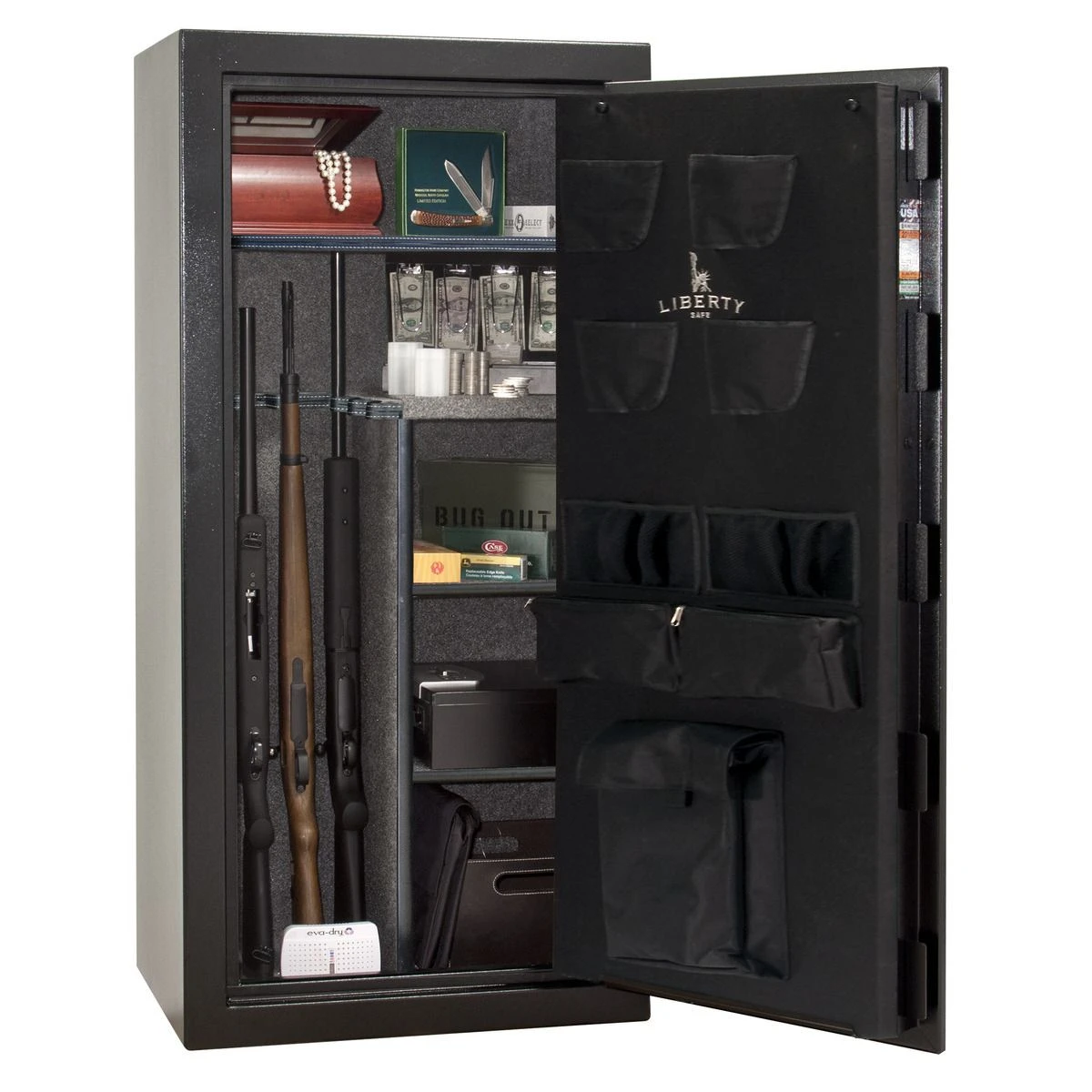 Liberty Safe Centurion 24-Gun Black E-Lock Safe, Black Textured, CN24-BKT-FE-DP 4 Liberty Safe Centurion 24-Gun Black E-Lock Safe, Black Textured, CN24-BKT-FE-DP - Image 2