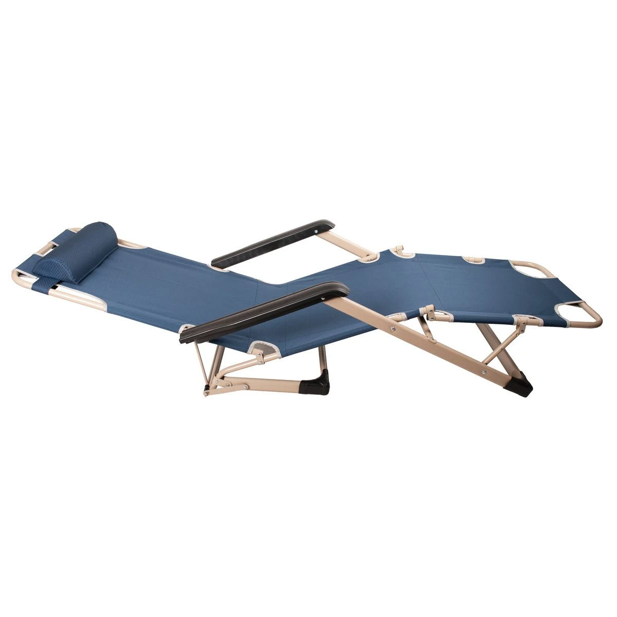World Famous Sports Folding Lounge Bed / Chair Combo, Navy, Q-0-LOUNGE-BED-NAVY 5 World Famous Sports Folding Lounge Bed / Chair Combo, Navy, Q-0-LOUNGE-BED-NAVY - Image 3